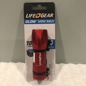 Life Gear Glow Mini Max Red LED Flashlight 100 Lumens Water Resistant New